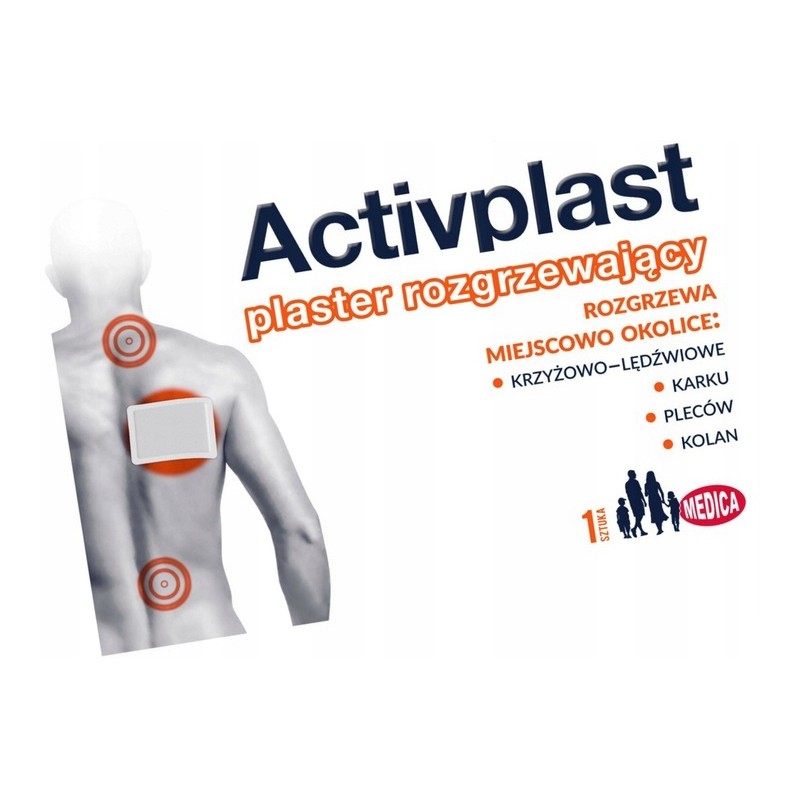 Plaster rozgrzewający leczniczy Activplast 1sztPlaster rozgrzewający leczniczy Activplast 1szt