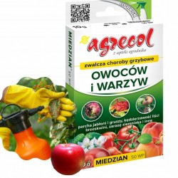 Agrecol Z Apteki Ogrodnika Oprysk na choroby grzybowe owoców i warzyw MIEDZIAN 50 WP 10g