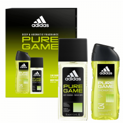 Adidas PURE GAME zestaw prezentowy dla mężczyzn - Dezodorant 75 ml + Żel Pod Prysznic 250ml