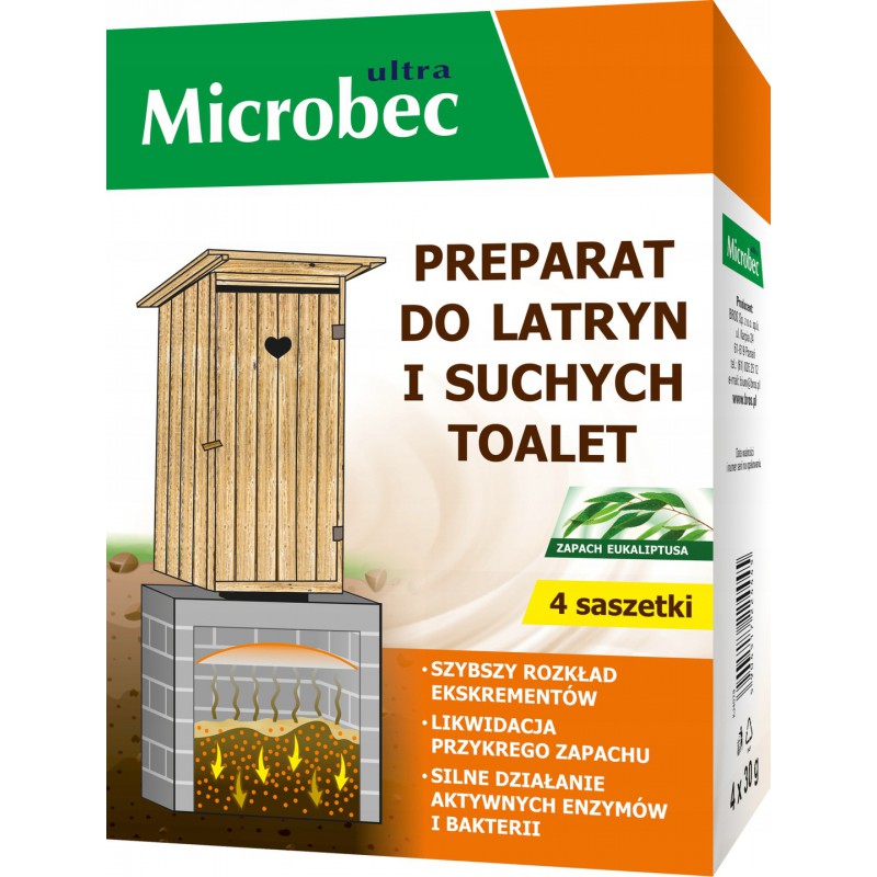 Microbec BROS preparat do latryn i toalet 4X30G