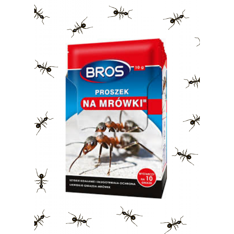 Proszek na mrówki Bros 10x10g saszetki skutecznyProszek na mrówki Bros 10x10g saszetki skuteczny ZWALCZANIE