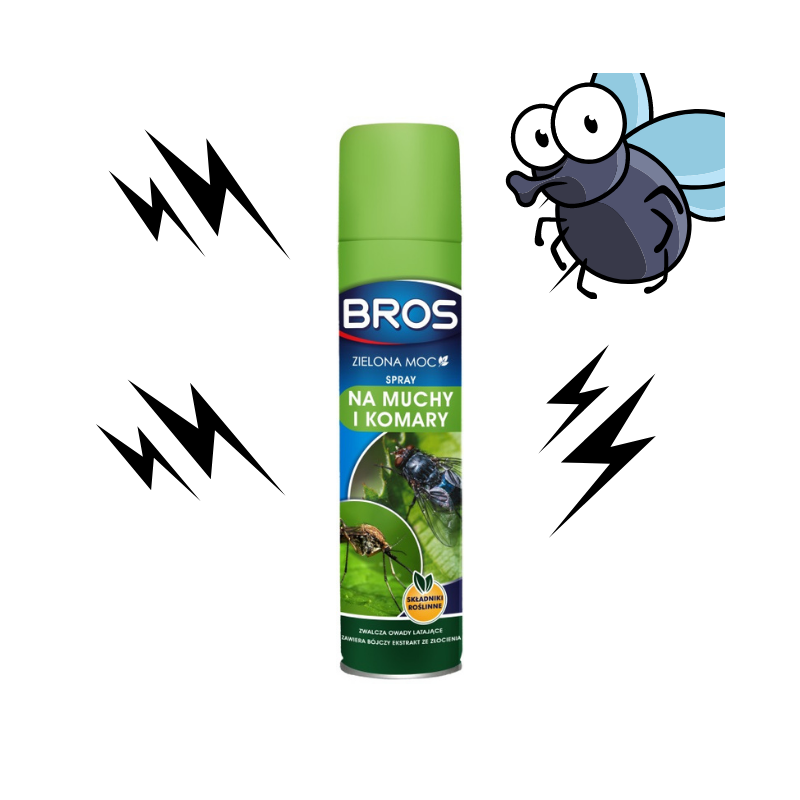 Bros Zielona Moc Spray na muchy i komary 300 mlBros Zielona Moc Spray na muchy i komary 300 ml